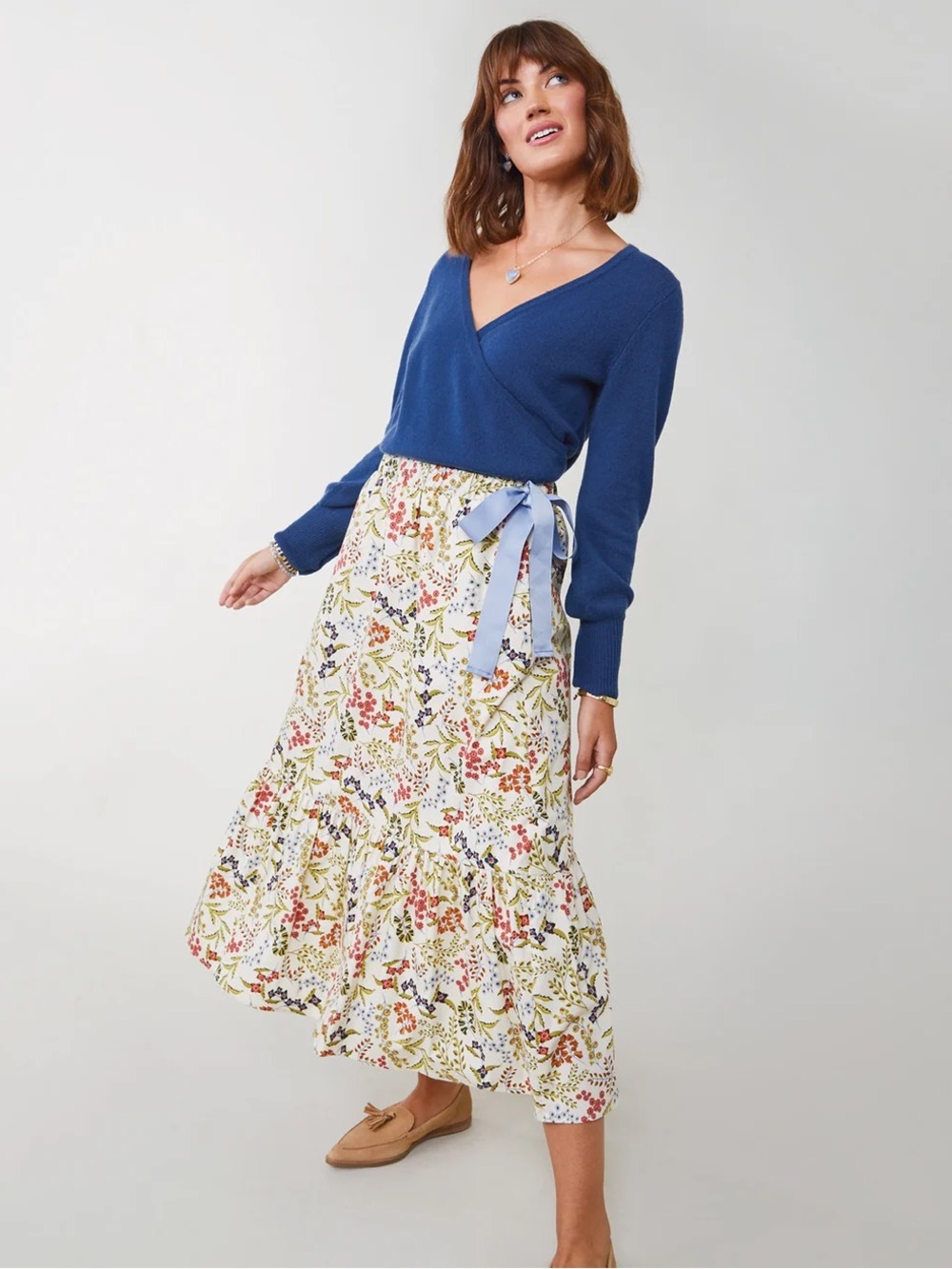 Spartina 449 Adaleigh Marsh Boardwalk Floral Sprigs Skirt Size XL NWOT